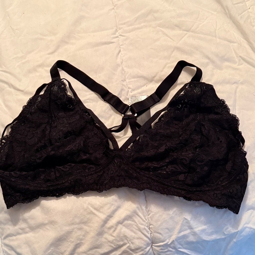 NWT Fox & Royal Chic Black Lace Bralette
